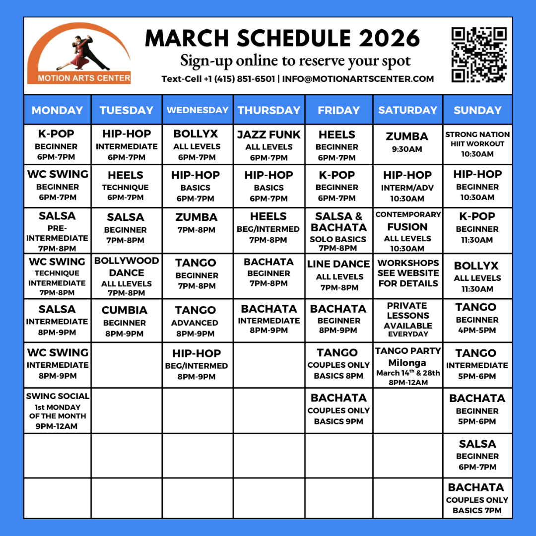 MARCH 2026 MAC SCHEDULE