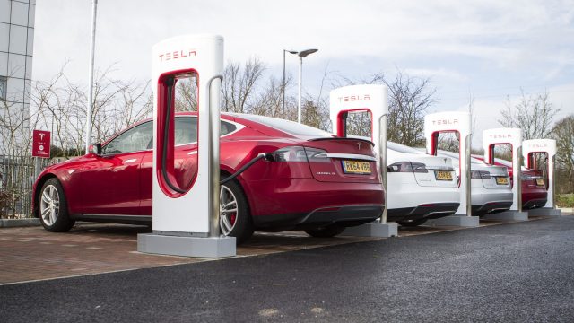 Tesla charger (image courtesy Deposit Photos)