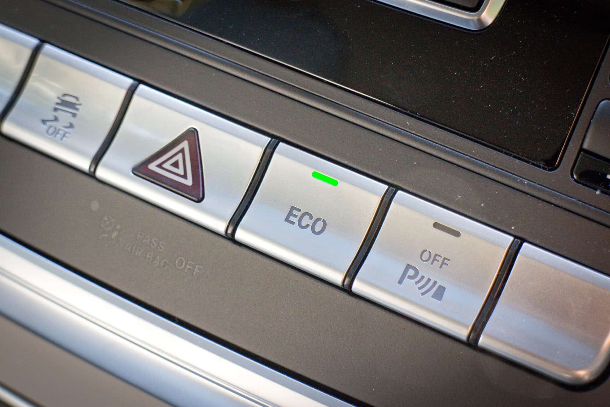 Eco mode button on a Mercedes-Benz ML-Class BlueTec