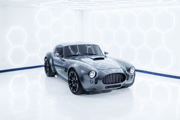 AC Cobra GT Coupe rear view showing the curvilinear roofline