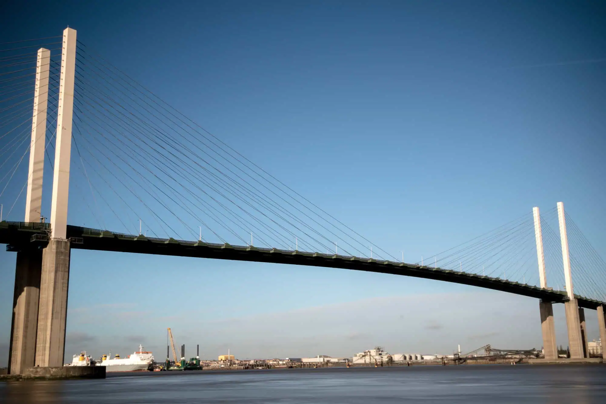 The Queen Elizabeth II bridge across the River Thames at Dartford
