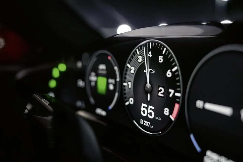 2027 Porsche Taycan E-Shift virtual rev counter