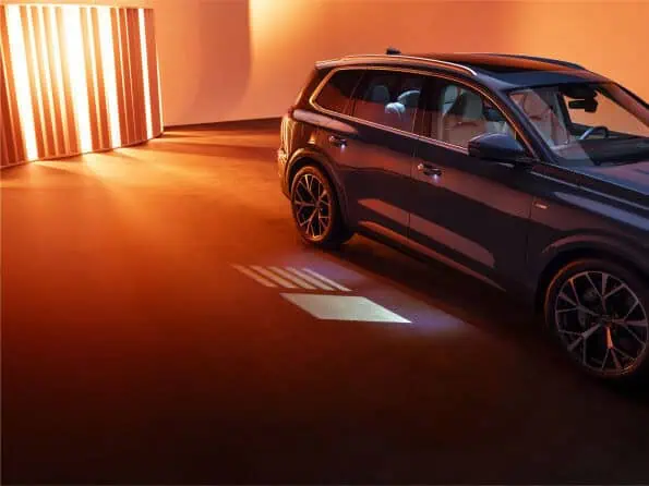 New Audi Q7 SUV rear three-quarter