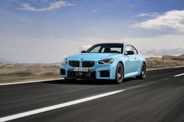 BMW M2 with M xDrive rear three-quarter view
