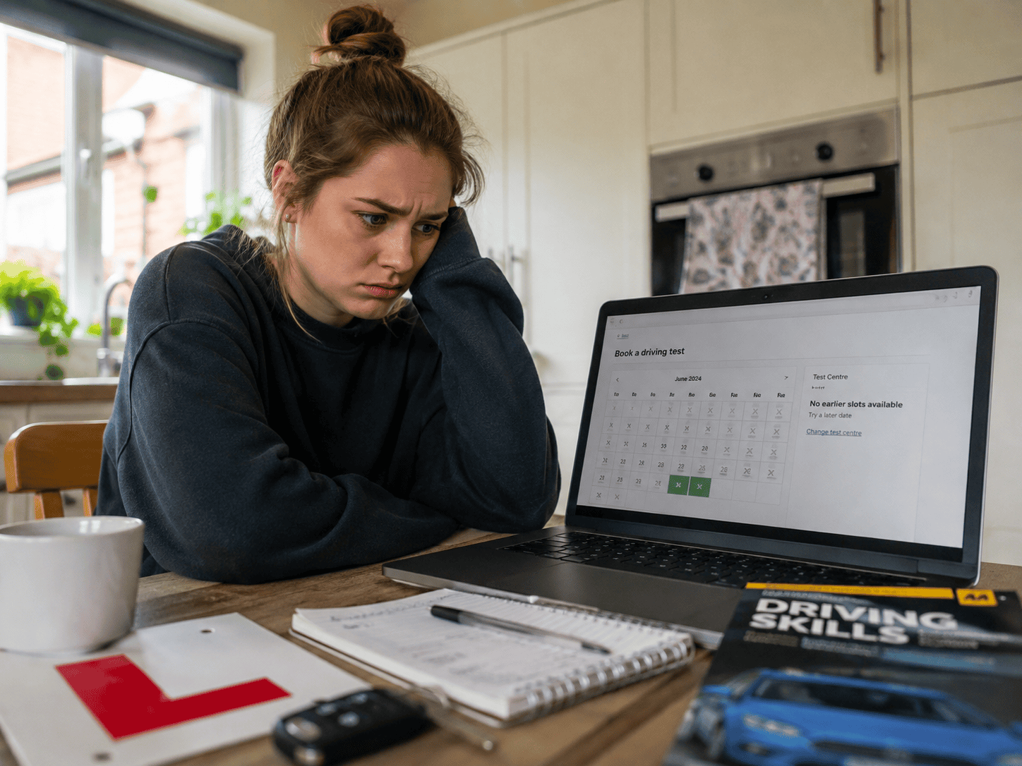 Frustrated Learner Driver attempting to book a test date online