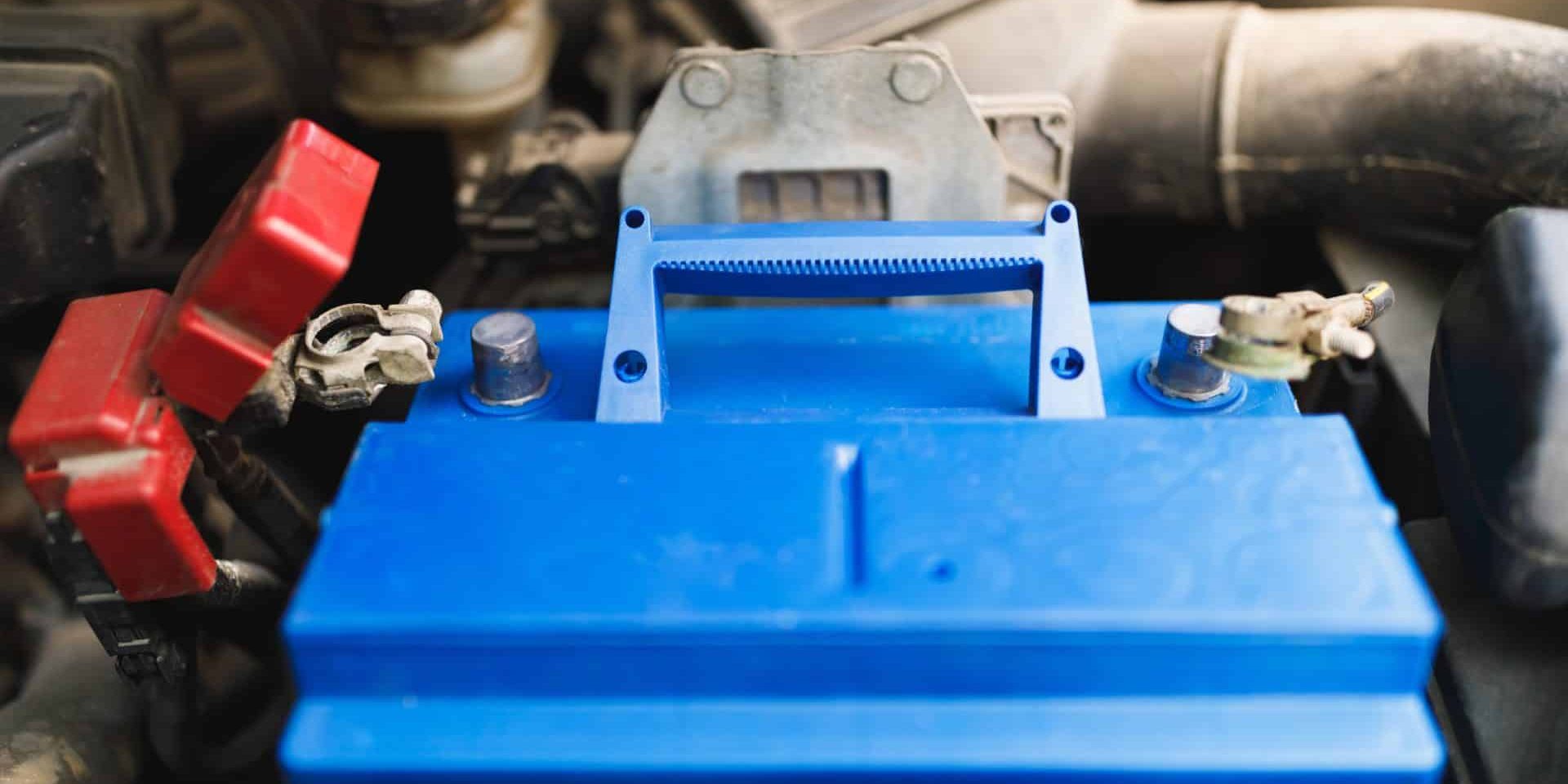 New lead-acid automotive electric battery replacement in old car