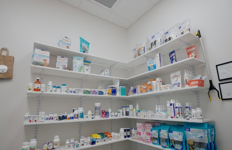 Pharmacy-Wall | Vet In Mount Pleasant SC | Mount Pleasant Animal Hospital