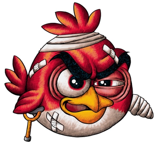 Angry birds seeking health and wellness through pain relief and recovery.