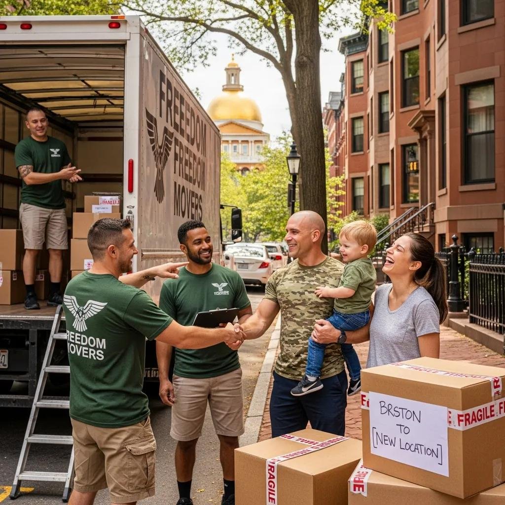 Veteran-owned moving company providing personalized service to a military family in Boston
