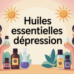 illustration huile essentielle depression bien-être