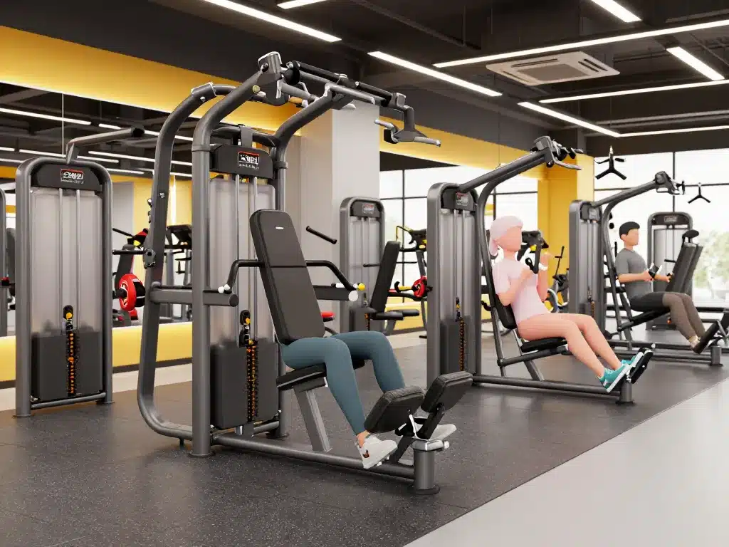 machine musculation pour jambes vue machines salle