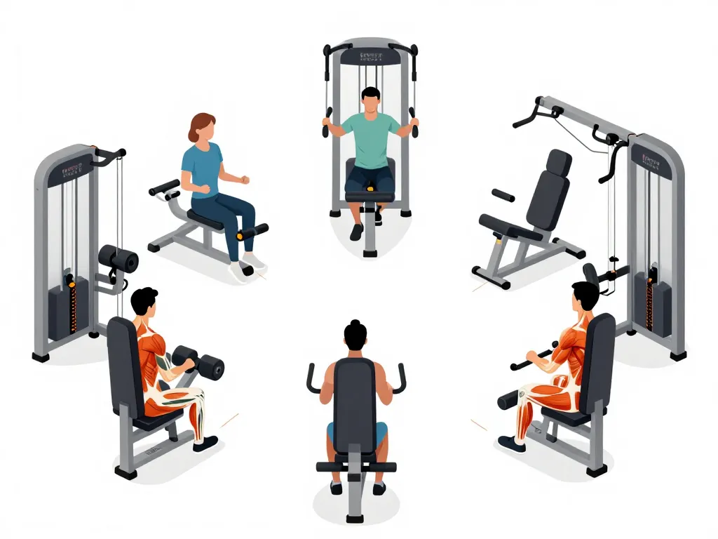 machine musculation pour jambes schéma groupes musculaires