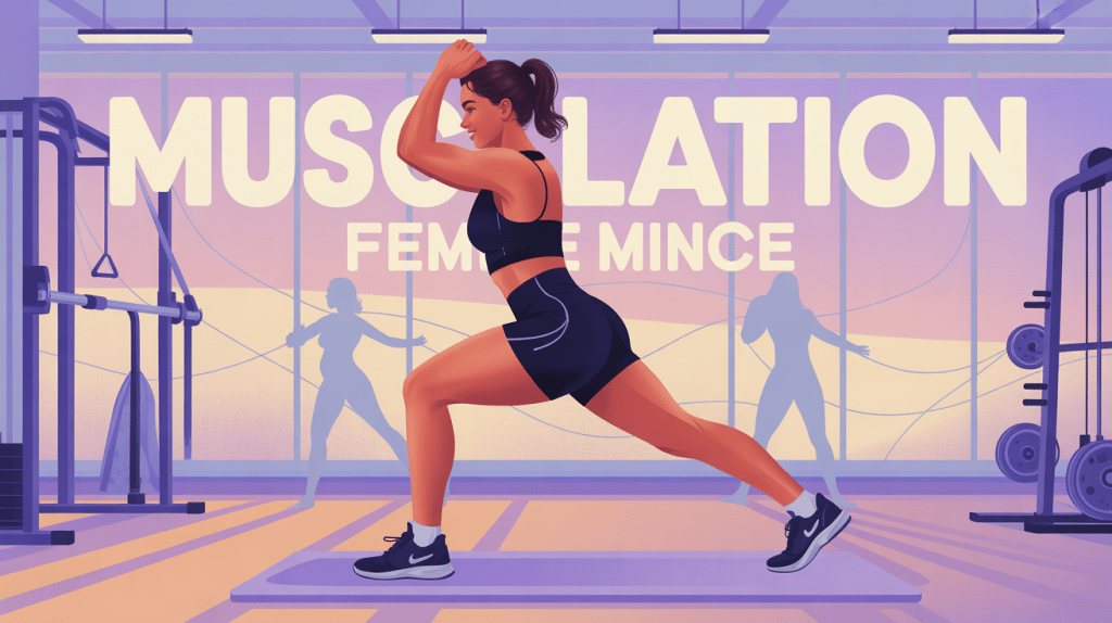 musculation femme mince entraînement illustration