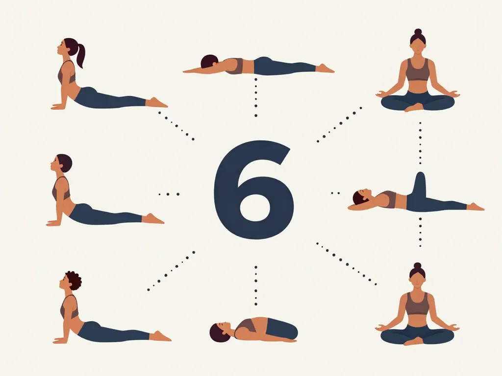 Diagramme concept postures de yoga 6 lettres cobra lotus