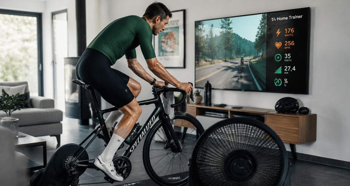 1h de home trainer par jour cycliste salon