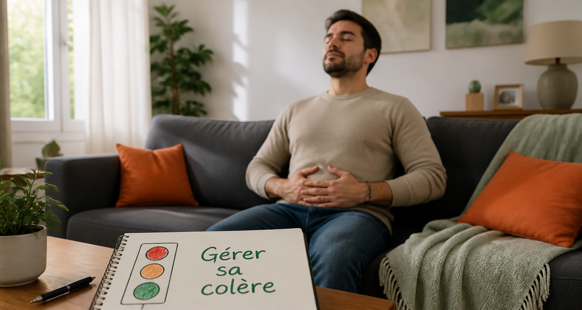 Gérer sa colère adulte respiration carnet