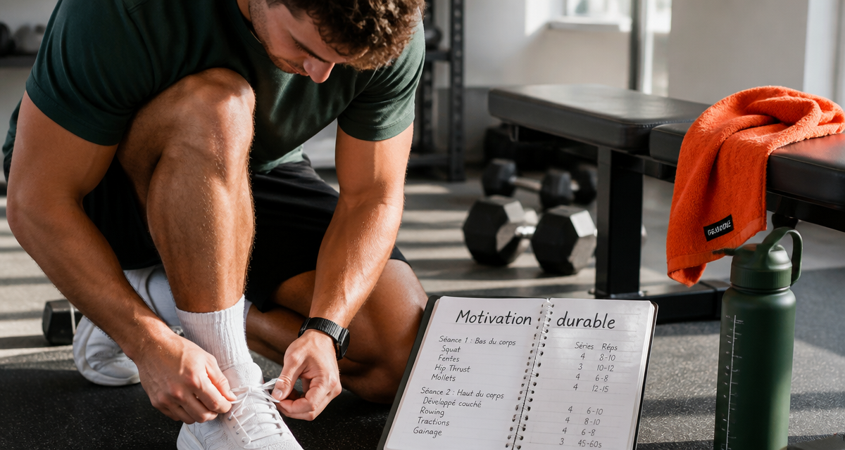 motivation musculation jeune homme carnet salle de sport