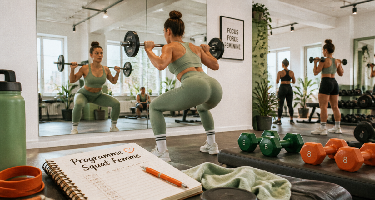 programme squat femme exercice miroir
