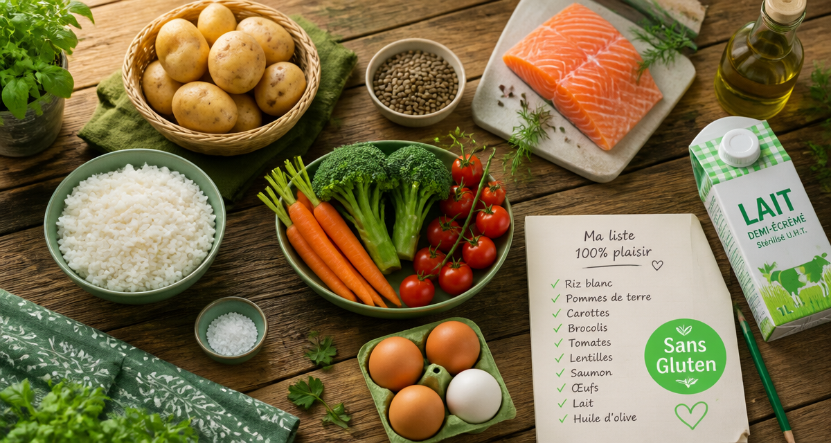 quel sont les aliment sans gluten sur une table