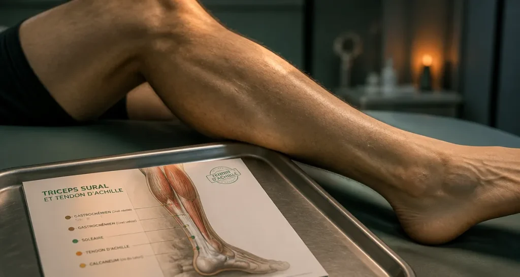 Anatomie muscle du mollet : triceps sural et tendon d’Achille