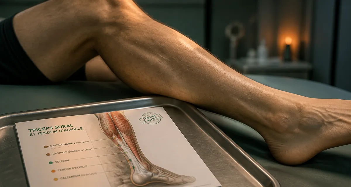 Anatomie muscle du mollet : triceps sural et tendon d’Achille
