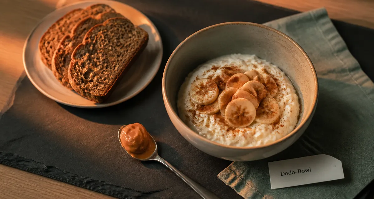 Dodo-Bowl avec beurre de cacahuete le soir, bol au coucher