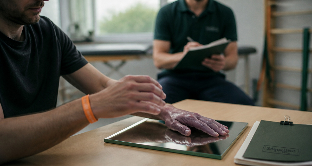 séquelles algodystrophie main rééducation