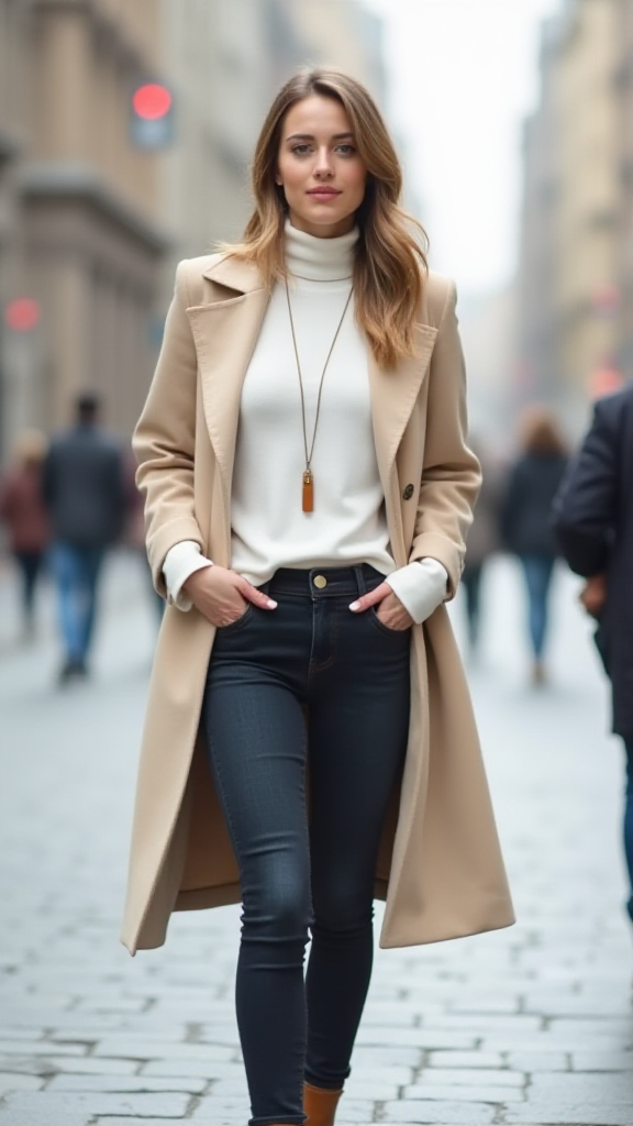 15 Stylish Jeans Outfits for a Warm Winter Look