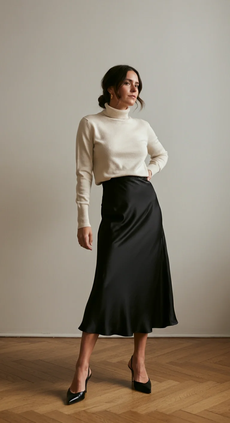 15 Satin Skirt Outfit Ideas for Luxurious Fashion