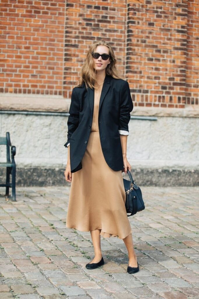 Tailored Blazer and Midi Dress Combo