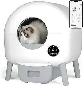 **CLICK HERE** – 🌟 **BEST SELLER!** 🌟 Self-Cleaning Litter Box – Automatic and hassle-free with 1 roll of trash bags and a mat included. Featuring 6 safety sensors to detect your cat's presence and ensure their protection. A cleaner, safer environment for your furry friend! 🐱✨
