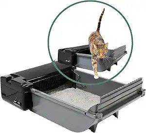**CLICK HERE** – 💰 **Budget-Friendly Choice!** 💰 Pet Zone Self-Cleaning Automatic Cat Litter Box – A smart scoop system for hassle-free cleaning! Works with clumping, crystal, or pine litter and includes 6 waste bags & a carbon filter. Perfect for up to two cats (6-16 lbs) with automatic mess & odor control. 🐾✨