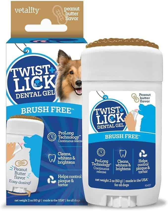 Vetality Twist + Lick Dental Gel for dogs in peanut butter flavor — a clever Amazon pet find that cleans teeth without brushing. This unique pet gadget makes oral care easy and fun, helping control plaque and tartar while keeping your pup’s breath fresh. A must-have among fun pet toys, dog and cat finds, and Amazon pet gifts 2025.