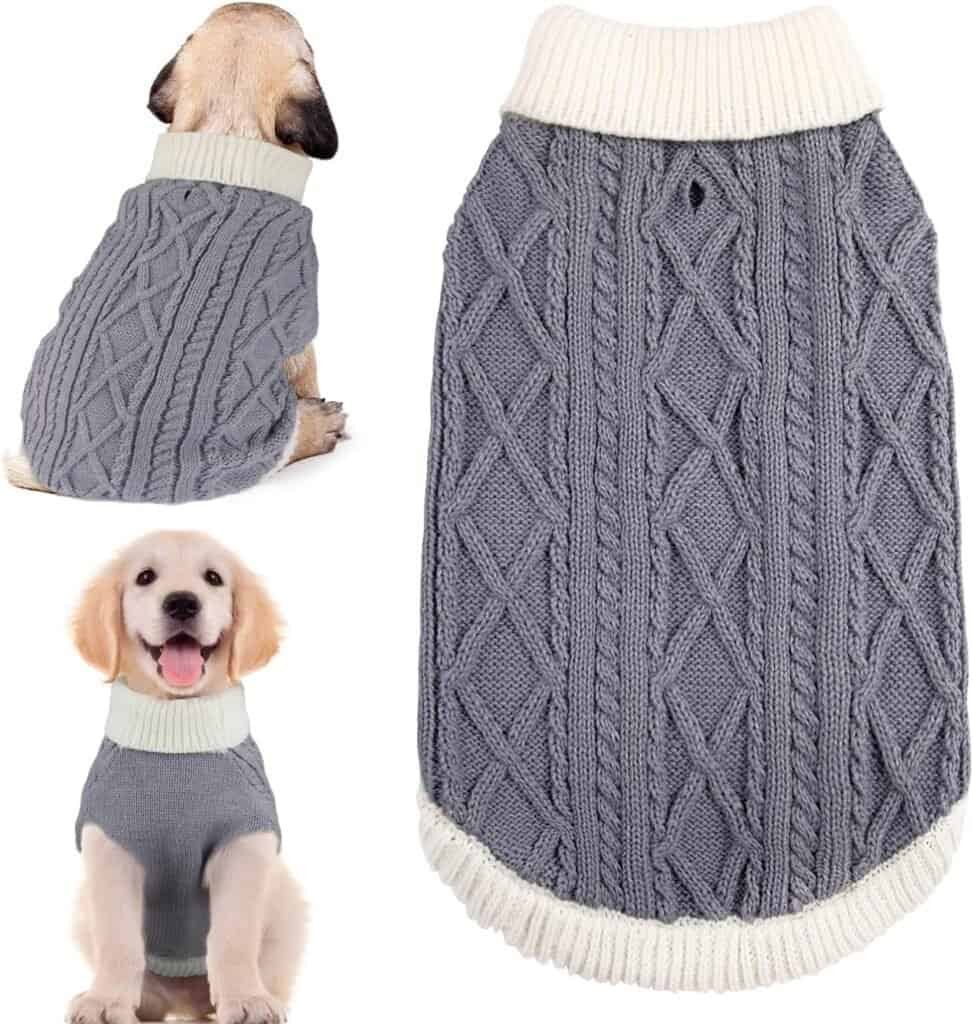 Dog CableKnitSweater