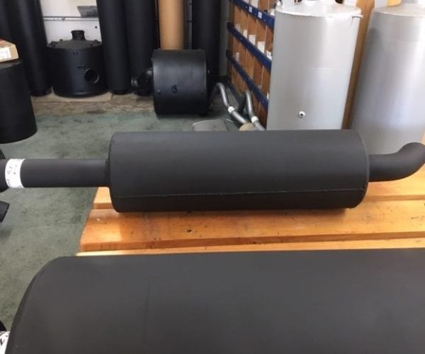 High-quality black car muffler for exhaust systems in NZ.