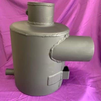 Industrial muffler for vehicle exhaust systems, custom fabrication NZ.