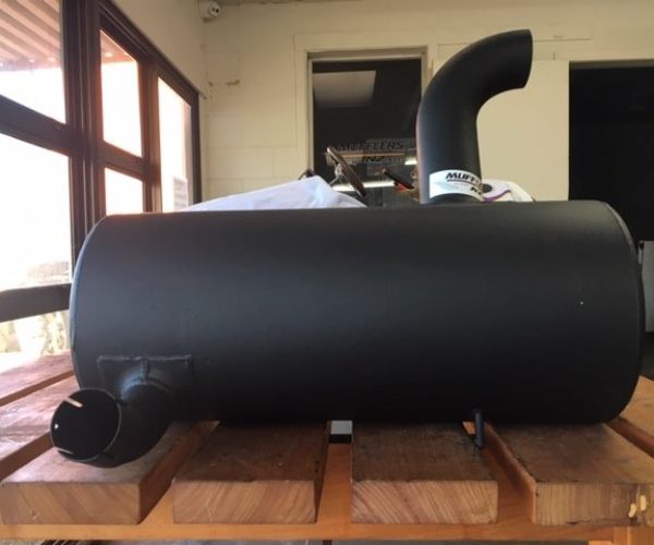 High-quality black muffler for car exhaust systems, NZ automotive specialists.