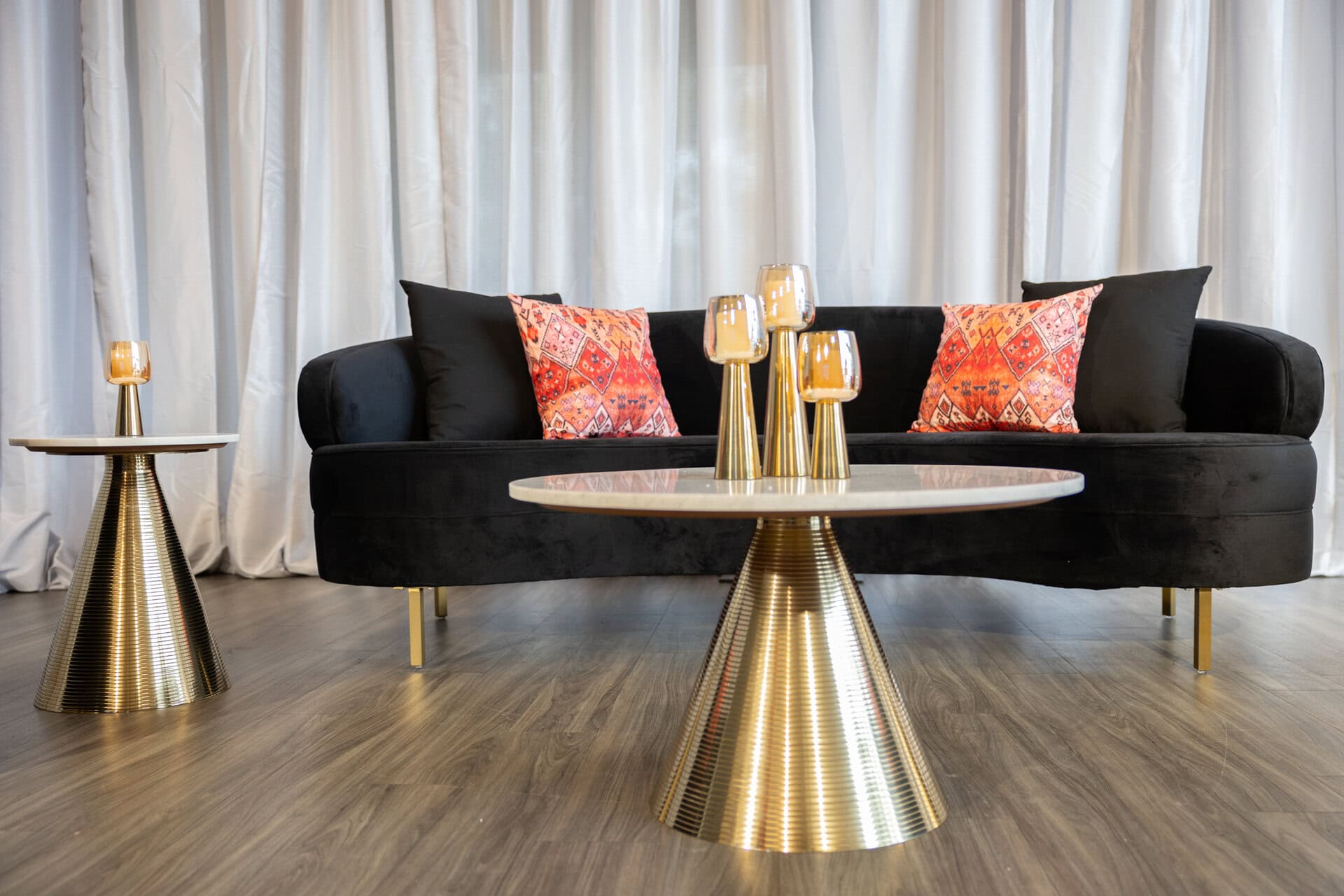 Gold_White_Modern_End_Table_Accent_Table_Event_Furniture_Rental_Jacksonville