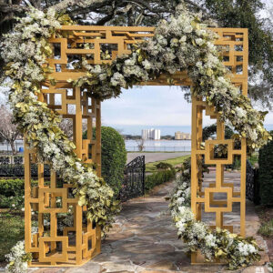 Custom 4 Swag Satin Wedding Arch