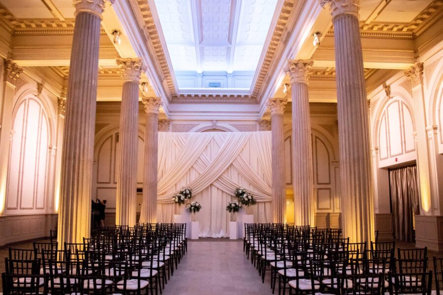Wedding ceremony draping