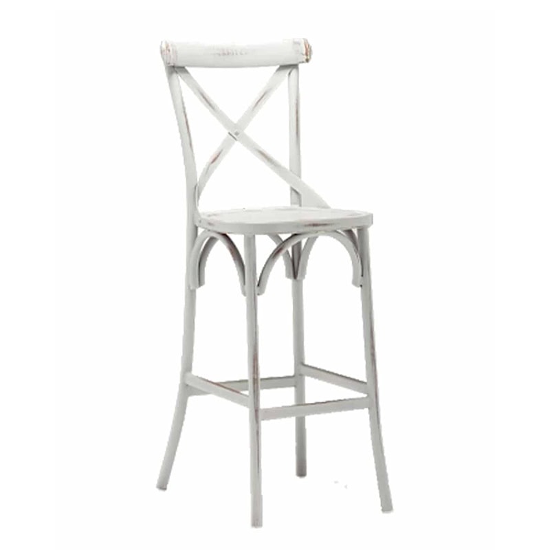 Whitewashed Barstool