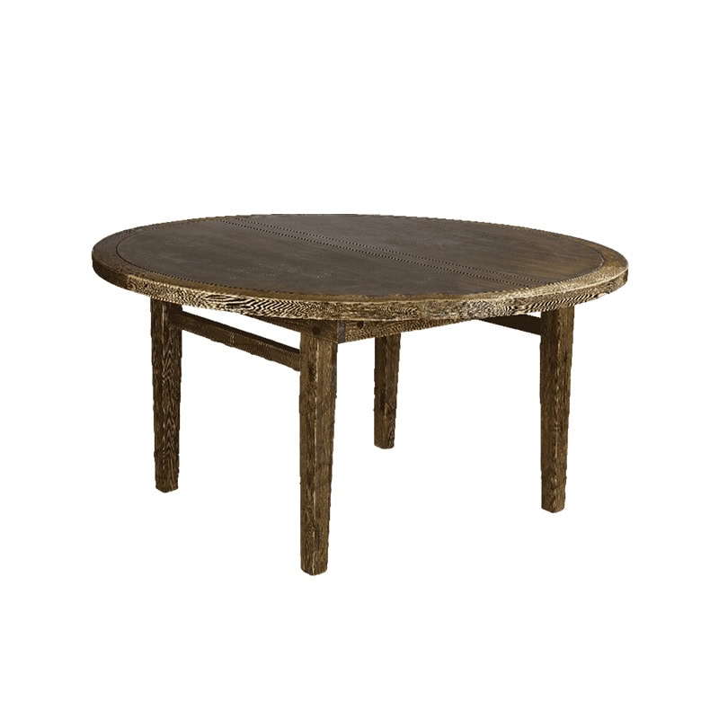 Wooden Round Farm Table