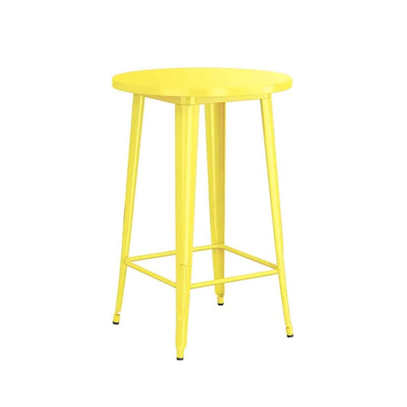 Yellow Metal Highboy Table