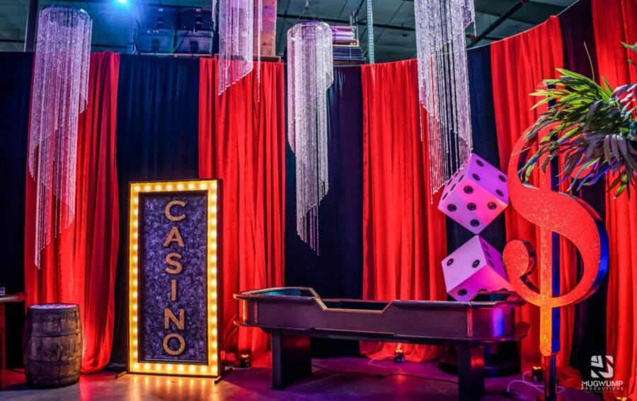 Casino themed decor