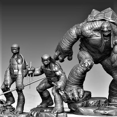 Ninja-turtles-statues-superhero-statues-paintable-figurines Superhero Statues Paintable