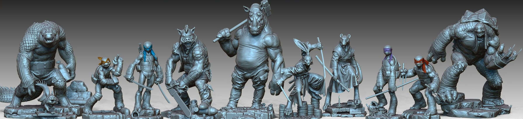 Superhero Statues Paintable