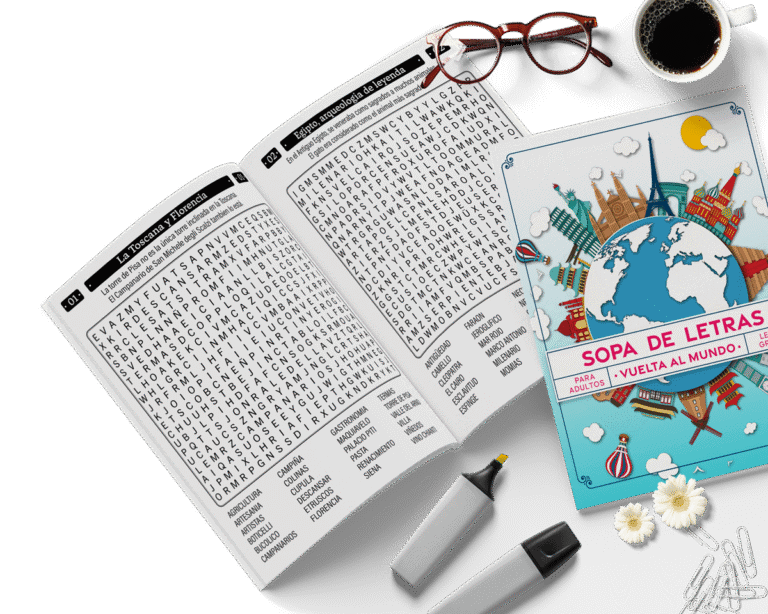 Libro de Sopa de LEtras de la Vuelta al Mundo para Adultos y Mayores