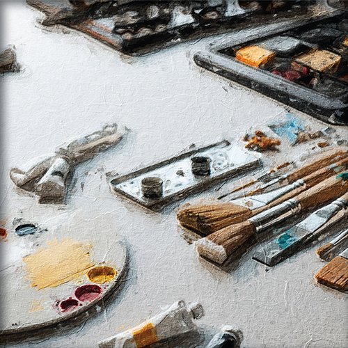 Pinturas y pinceles para dibujar y pintar