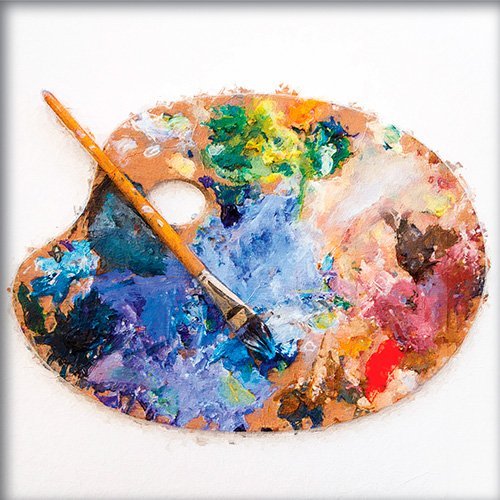 Paleta para pintar arte