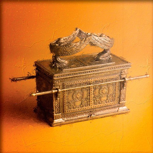 Pintura del Arca de la Alianza con los mandamientos